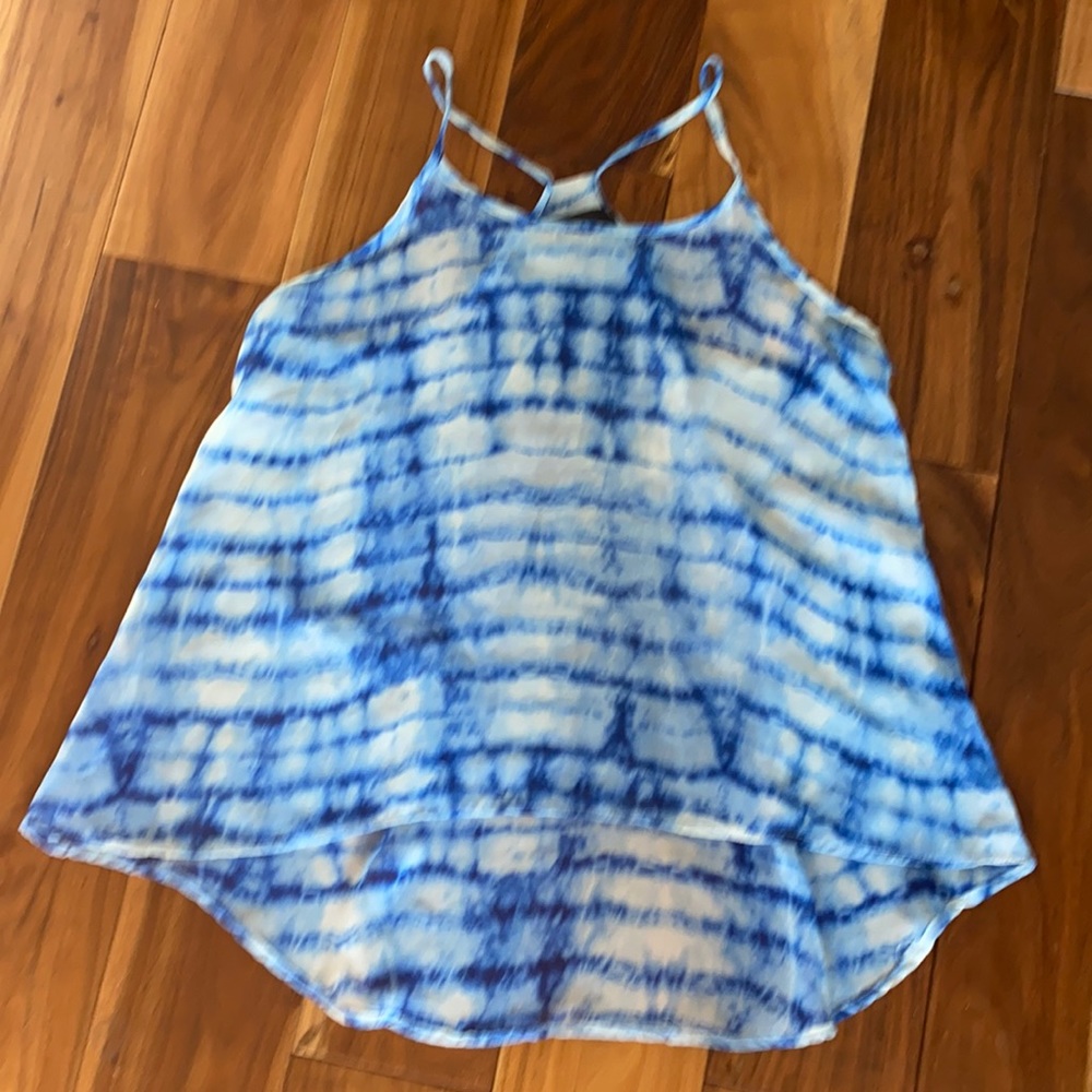 Sheer tie-dye tank